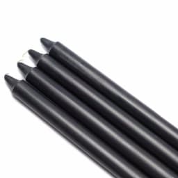 Zest Candle 10 in. Black Straight Taper Candles, 12-Set thumbnail 1