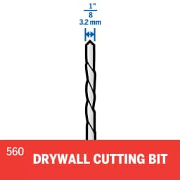 Dremel 1/8 in. Steel Drywall Cutting Bit for Rotary Tools with Piloted Tip thumbnail 3