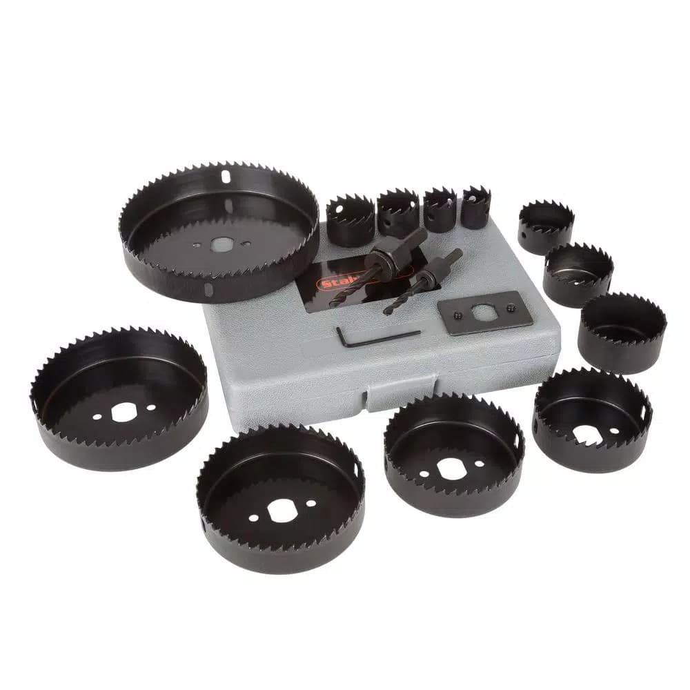 Stalwart 16-Piece Hole Saw Kit with Storage Case, Carbon Steel