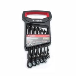 Husky 6-Piece SAE Flex-Head Ratcheting Wrench Set, 100-Position Locking thumbnail 1