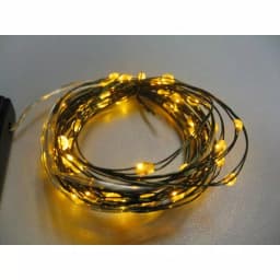 Starlite Creations 9 ft. 36-Light Battery Operated LED Ultra Slim Wire String Lights, Gold (Bundle of 2) thumbnail 2