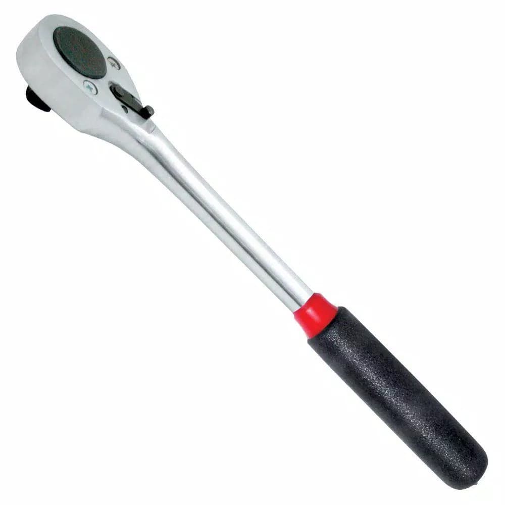 URREA 3/4 in. Drive Reversible Chrome Ratchet with Rubber Grip