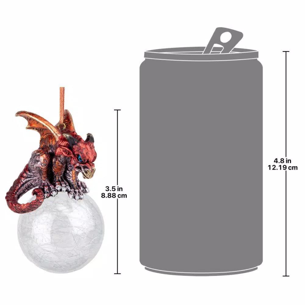 Design Toscano Pensive Percher Dragon 2018 Collectible Holiday Ornament
