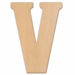 Jeff McWilliams Designs 15 in. Oversized Unfinished Wood Letter (V) - Industrial Style Wall Decor thumbnail 1