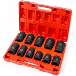 Stark 1 in. Drive Duo Combination SAE and Metric Deep Impact Socket Set, 11-Piece thumbnail 2