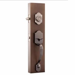 Copper Creek Heritage Antique Nickel Door Handleset with Waverlie Lever Trim thumbnail 2
