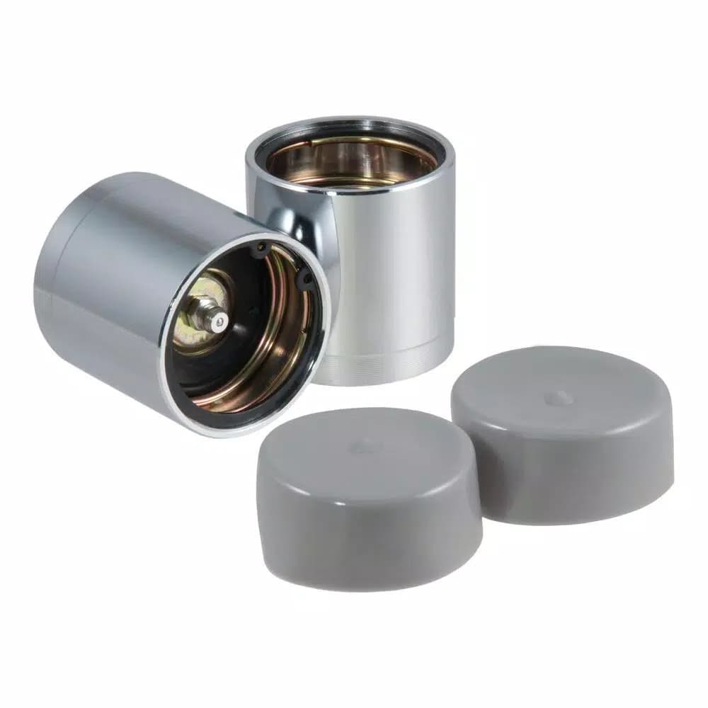 CURT 1.98" Bearing Protectors & Covers (2-Pack) - Chrome Wheel Bearing Dust Caps