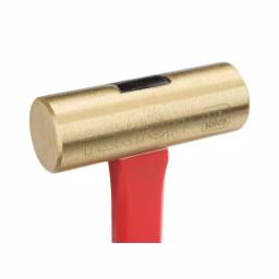 TEKTON 16 oz. Jacketed Fiberglass Brass Hammer, Non-Sparking Mallet thumbnail 3
