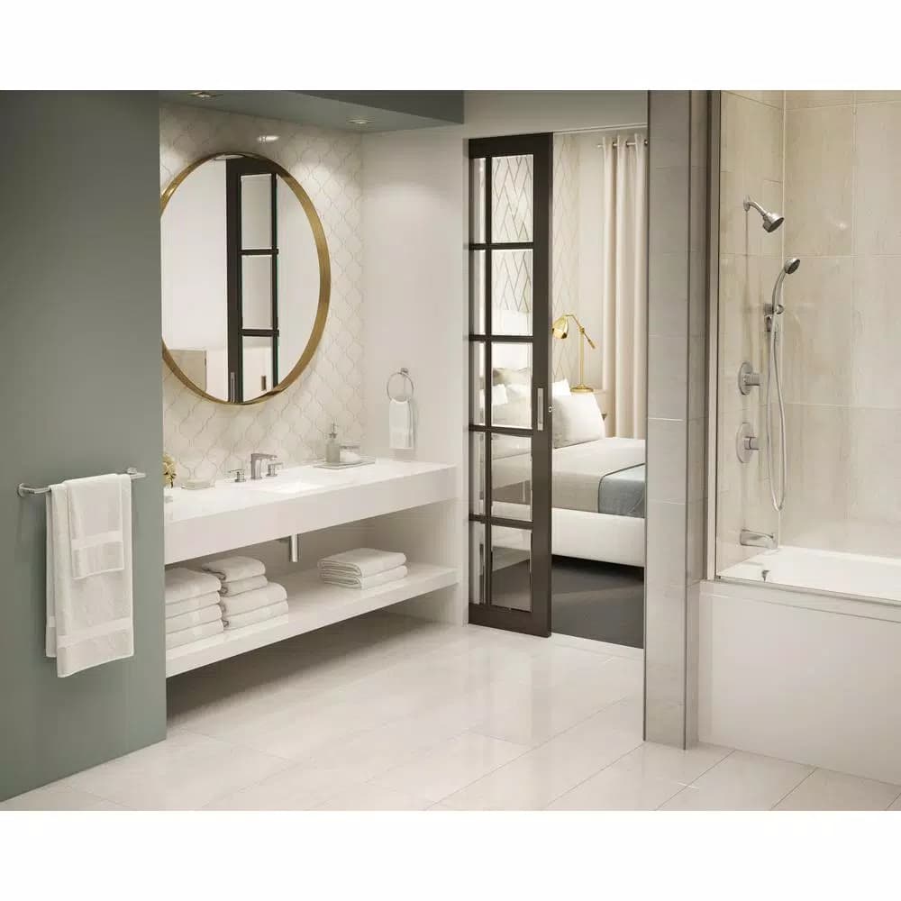 Symmons Identity Wall-Mounted Towel Ring, Satin Nickel