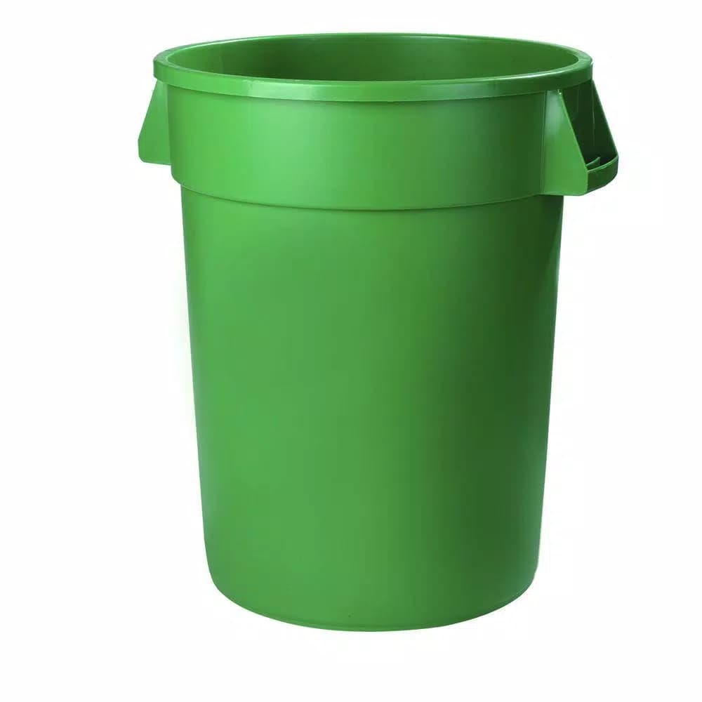 Carlisle Bronco 20 Gallon Green Round Trash Can, Heavy Duty Polyethylene (6-Pack)