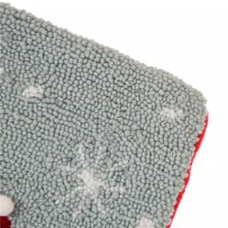 Glitzhome 19 in. Fox Hooked Christmas Stocking with Red Scarf and Santa Hat thumbnail 3