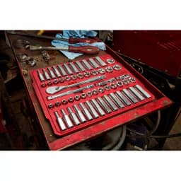 Milwaukee 3/8 in. Drive SAE/Metric Ratchet and Socket Set, 56-Piece Mechanics Tool Kit thumbnail 10