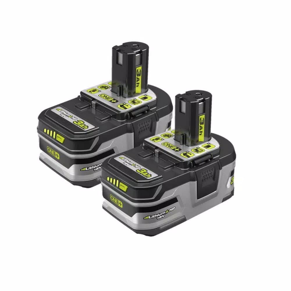RYOBI 18V ONE+ LITHIUM+ HP 3.0 Ah High Capacity Battery 2-Pack