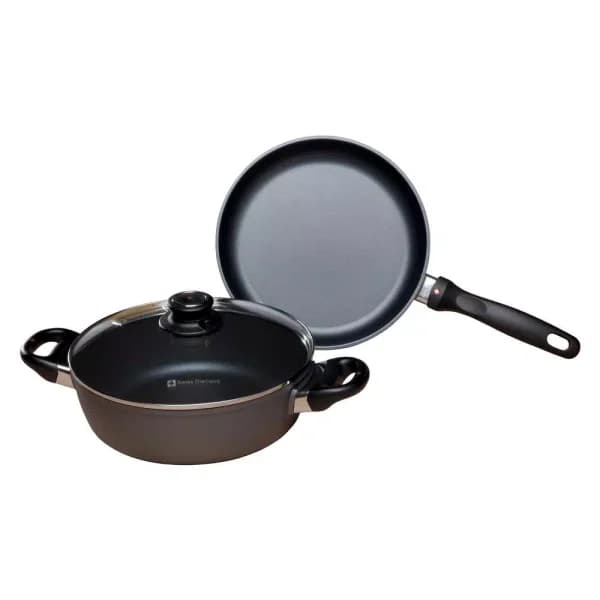 Swiss Diamond Classic Series 2-Piece Cast Aluminum Nonstick Cookware Set, Gray