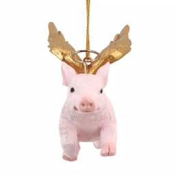 Design Toscano Hog Heaven Flying Pig Angel Holiday Ornament thumbnail 2