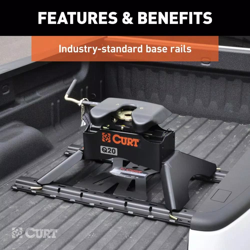 CURT X5 Gooseneck-to-5th-Wheel Adapter Plate for Double Lock EZr