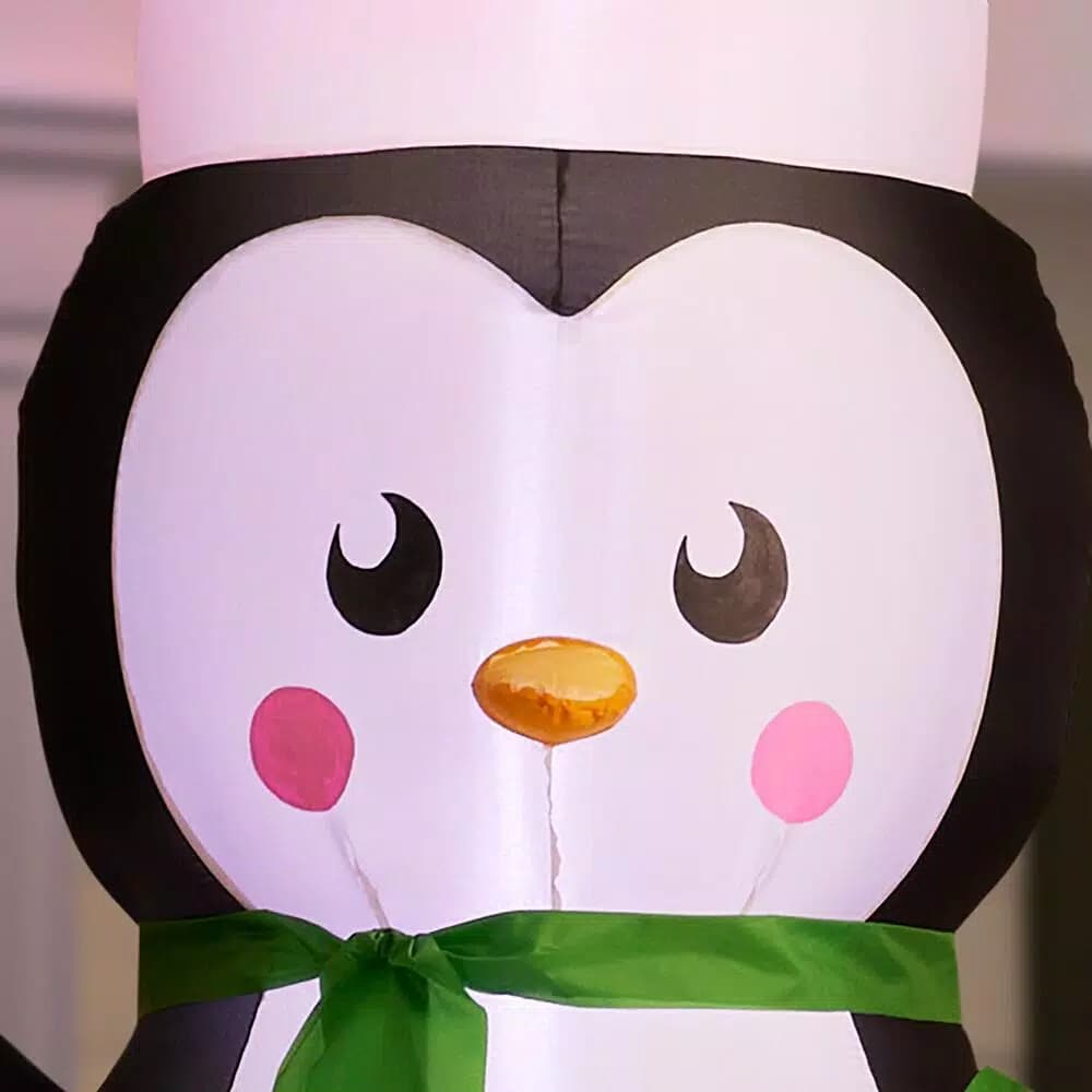 Home Accents Holiday Airblown 11 ft. Giant LED Inflatable Penguin Christmas Yard Decoration