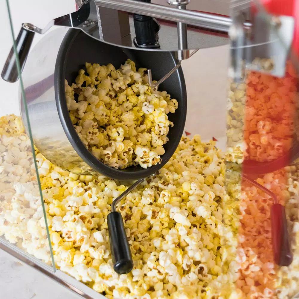 Funtime FT8000CP 8 oz. Commercial Carnival Style Popcorn Popper Machine, Red/Stainless Steel
