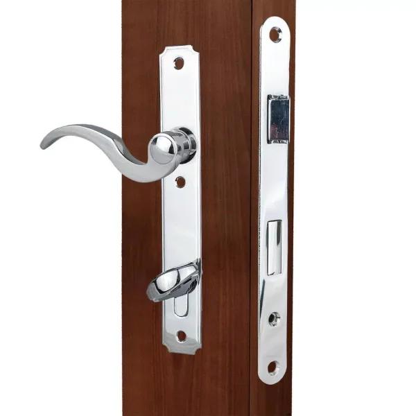 Taco ML800 Series Bright Chromium Plated Entry Mortise Lockset with Thumb Turn