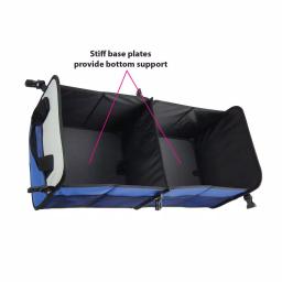 GigaTent 2-Compartment Collapsible Portable Trunk Organizer and Soft-Side Cooler, Blue thumbnail 4