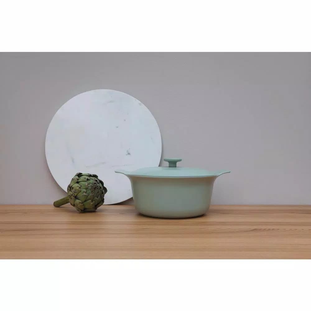 BergHOFF Ron 4.4 Qt. Cast Iron Stock Pot with Lid, Green