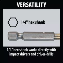 Makita 1/8 in. Titanium Coated HSS Twist Drill Bit with 1/4 in. Hex Shank thumbnail 5