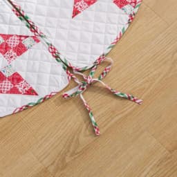 Country Living Angelina 48 in. Reversible Quilted Tree Skirt, Red and White Patchwork Star thumbnail 11
