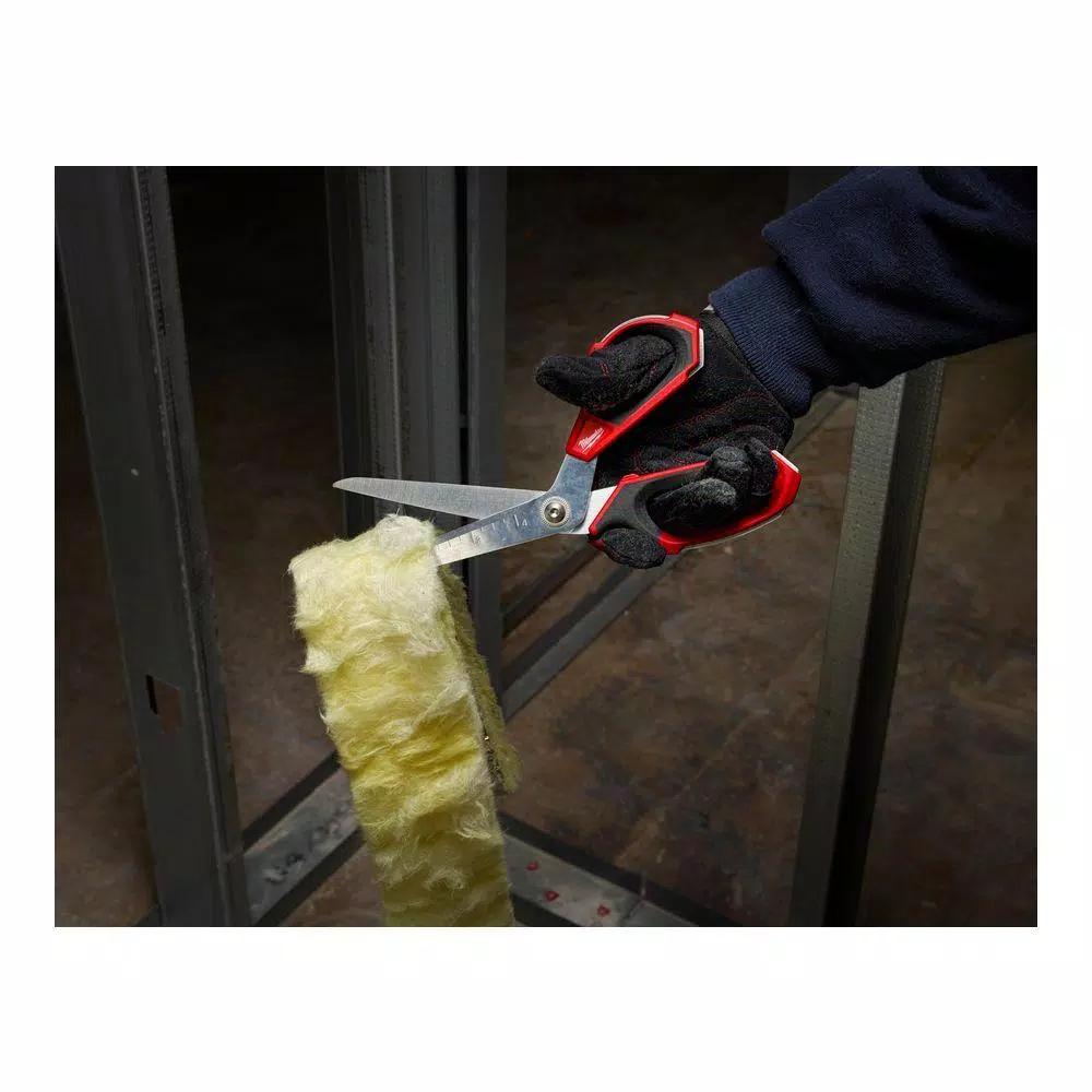 Milwaukee Jobsite Offset Scissors with Iron Carbide Micro-Serrated Blades