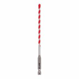 Milwaukee SHOCKWAVE 3/16 in. Carbide Hammer Drill Bit, 6 in. Length, 1/4 in. Hex Shank thumbnail 1