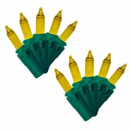 Brite Star 100-Light Gold Mini Christmas Lights, Incandescent, Green Wire (Box of 2) thumbnail 1