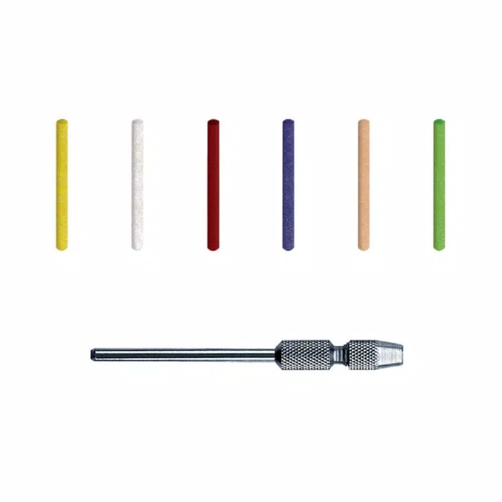 Dedeco Sunburst 2 mm Thermoplastic Polishing Pin Set, 49-Piece Assortment with Mandrel