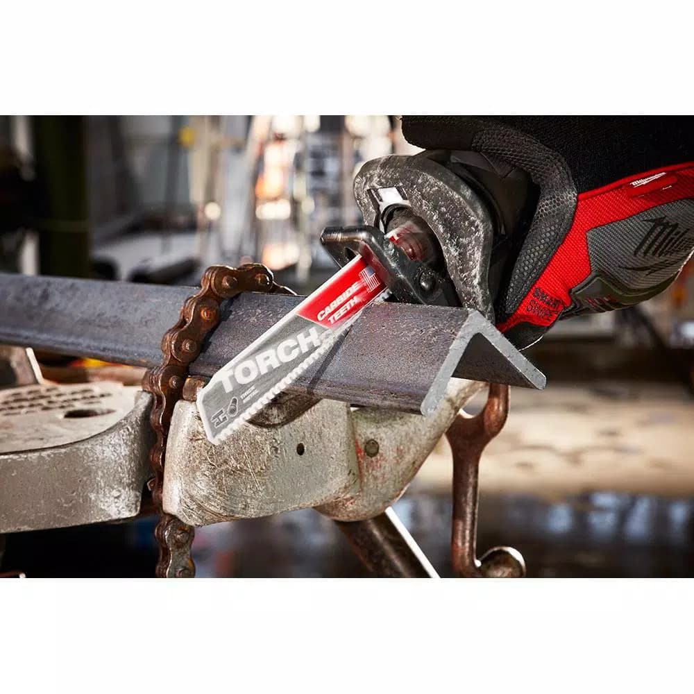 Milwaukee 6 in. 7 TPI Torch Carbide Teeth Metal Cutting Reciprocating Saw Blade