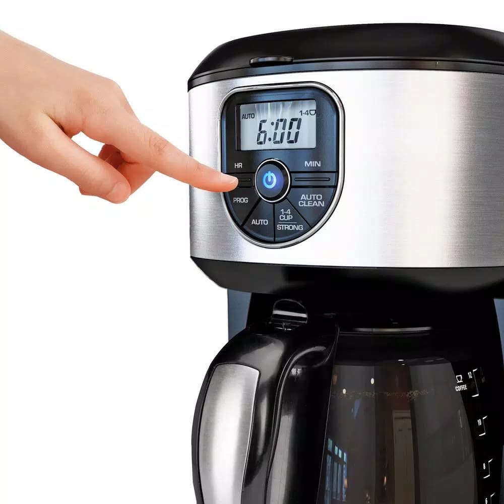 BLACK+DECKER 12-Cup Programmable Drip Coffeemaker, Stainless Steel