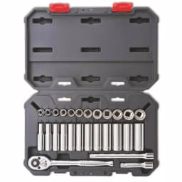 Crescent 27-Piece 3/8 in. Drive Metric Socket Wrench Set with 6 and 12 Point Standard and Deep Sockets thumbnail 2