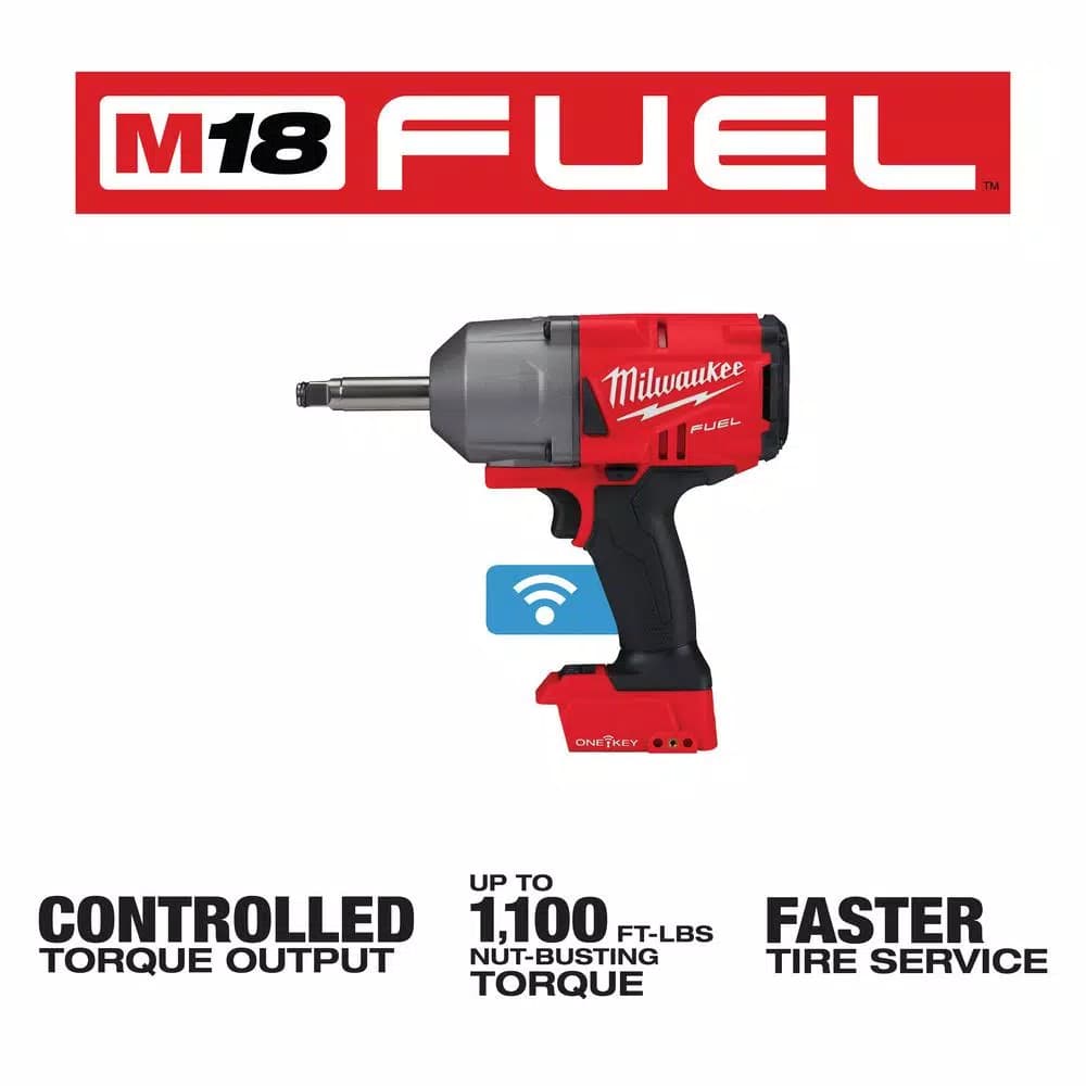 Milwaukee M18 FUEL 1/2 in. Impact Wrench with Extended Anvil, ONE-KEY, Brushless Cordless (Tool-Only)