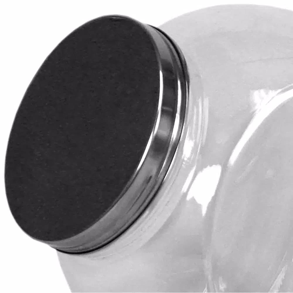 Unbranded 141 oz. Large Clear Glass Candy Jar with Stainless Steel Lid