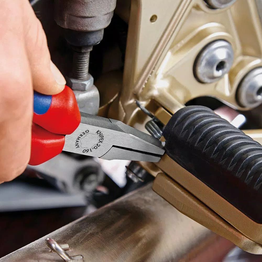 KNIPEX 6-1/4 in. Flat Nose Pliers with Comfort Grip and Wire Stripping