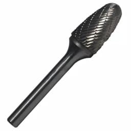 Drill America Solid Carbide Tree Radius End Burr, 1/4 in. x 5/8 in., 1/4 in. Shank thumbnail 1