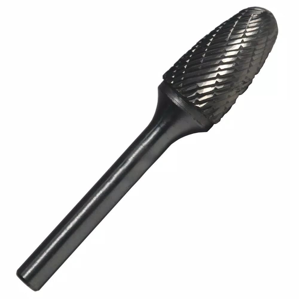 Drill America 3/4 in. x 1-1/2 in. Tree Radius End Solid Carbide Burr, 1/4 in. Shank