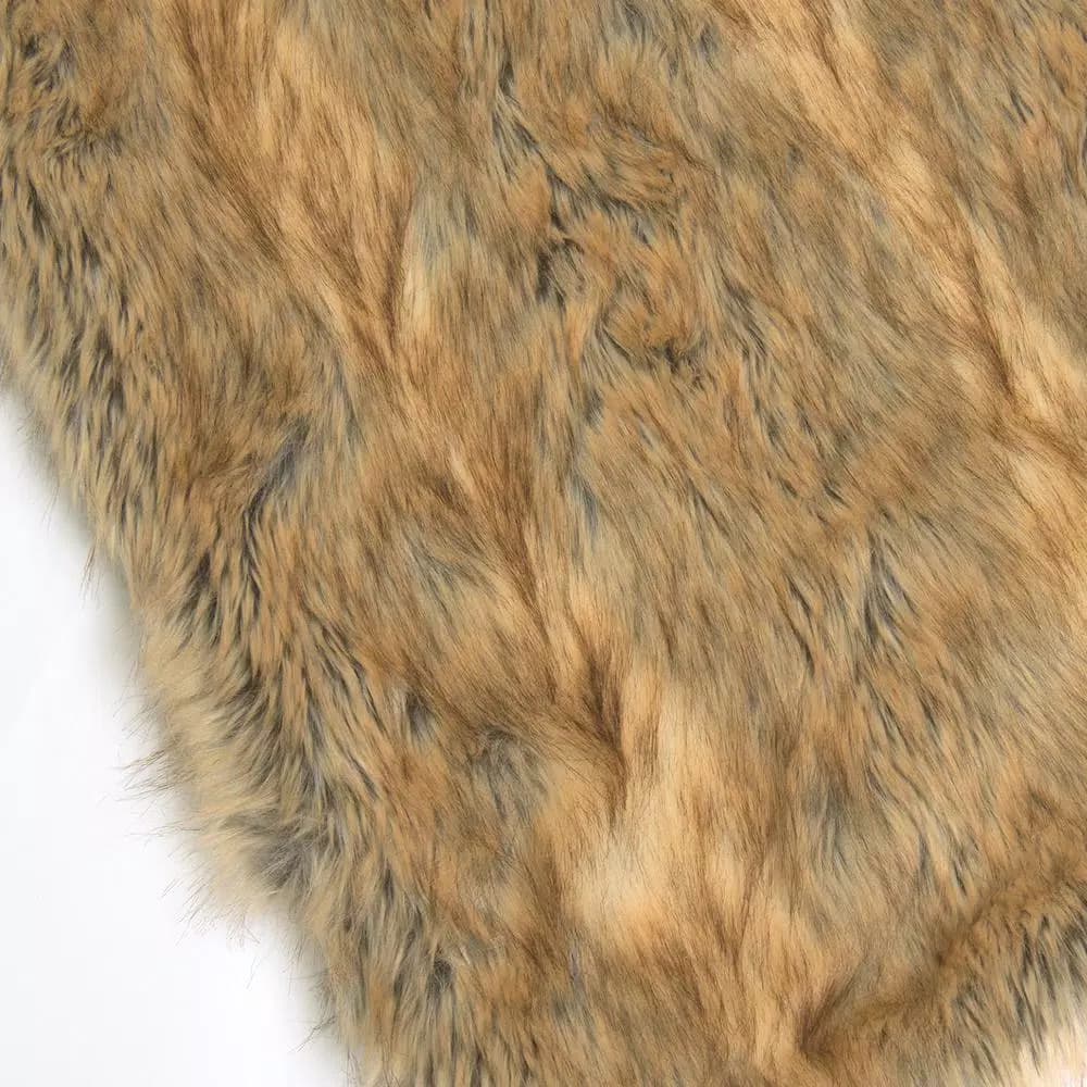 Best Home Fashion Amber Fox Faux Fur Throw Blanket, 58 in. x 60 in.