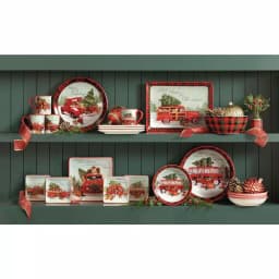 Certified International Home For Christmas Serving Bowl - Susan Winget Earthenware thumbnail 2