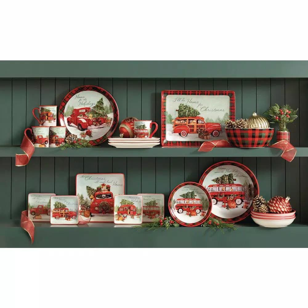 Certified International Home For Christmas Serving Bowl - Susan Winget Earthenware
