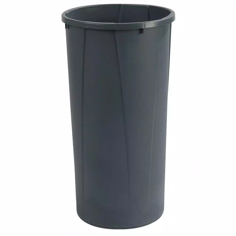Carlisle Centurian 22 Gallon Gray Round Polyethylene Trash Can, 4-Case Pack