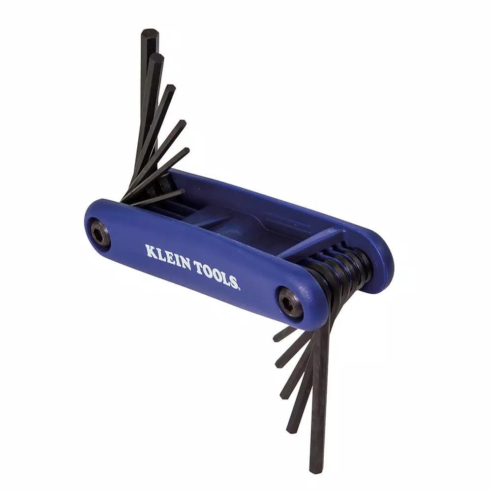 Klein Tools 70573 Grip-It Folding Hex Key Set, 12-Piece SAE/Metric