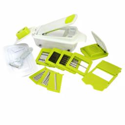 MegaChef 8-in-1 Multi-Use Slicer Dicer and Chopper with Interchangeable Blades and Bonus Peeler thumbnail 1