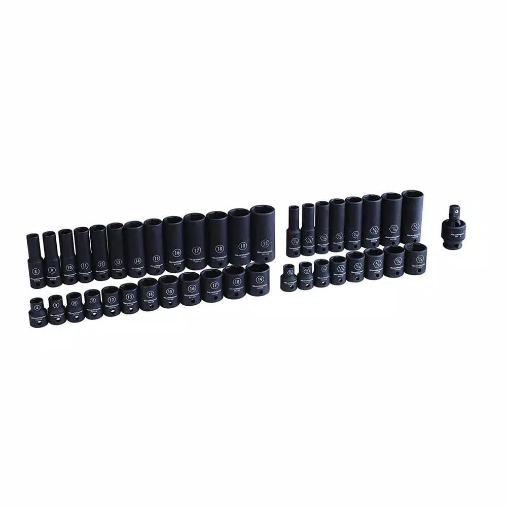 GearWrench 44-Piece 3/8 in. Drive SAE/Metric Deep Impact Socket Set