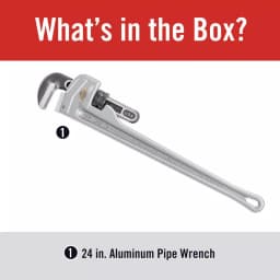 RIDGID 824 24 in. Aluminum Straight Pipe Wrench thumbnail 2