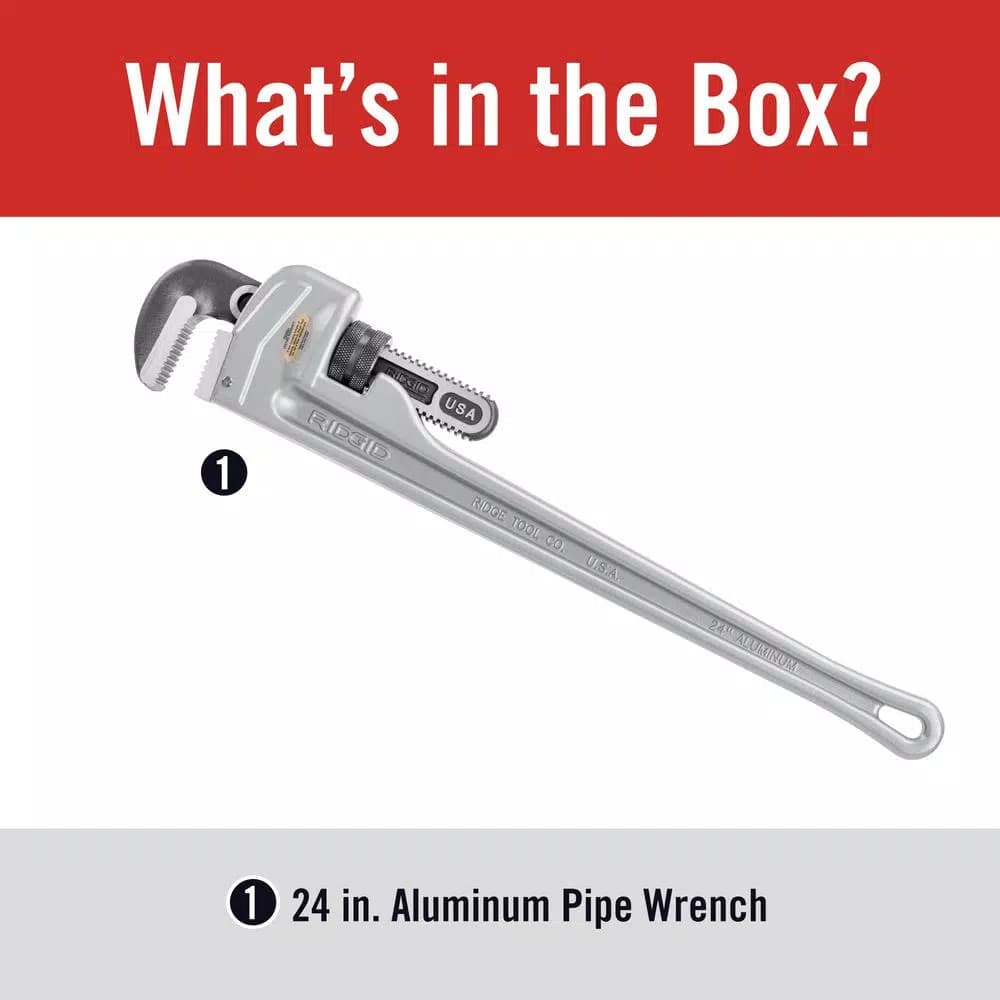 RIDGID 824 24 in. Aluminum Straight Pipe Wrench
