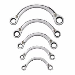GearWrench 9850 5-Piece Metric Half Moon Double Box Ratcheting Wrench Set thumbnail 1