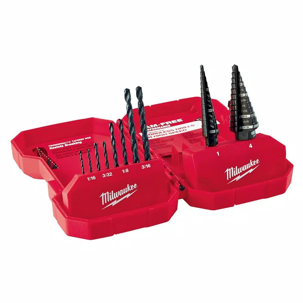Milwaukee 10-Piece Black Oxide Step Drill Bit Set